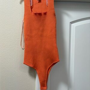 5/$25 Orange Sleeveless Bodysuit